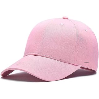 EXCLUSIVE  Men's and Women's Cotton Cap (Pink, Free Size)