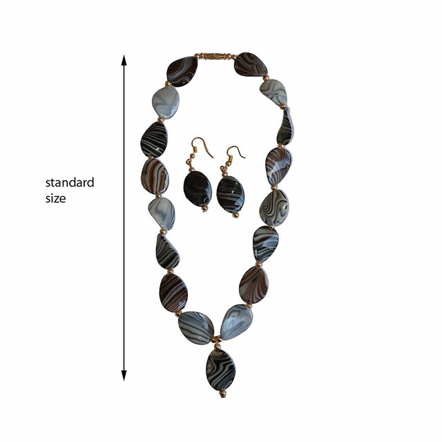 Buy Onyx Marble Stylish Multi Stone Necklace With Earrings Set For Girls And Women Online Get 65 Off