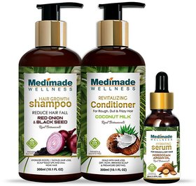 Medimade Red Onion Shampoo + Conditioner  and Hair Growth Serum