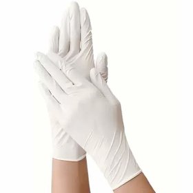 MERCON Latex Medical Examination Disposable Hand Gloves, White, Medium, 20 Piece