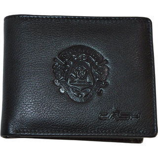                       CASH  Rich Life European design genuine Black leather casual wallet                                              