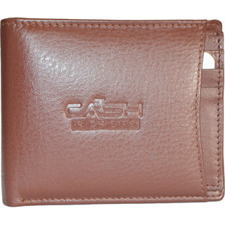                       CASH  Rich Life European design genuine Brown leather casual wallet                                              