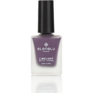                       Elenblu Cosmetics Limelight Matte Chrome Nail Polish (Purple Vixen) Quick-drying, Long-Lasting Nail Paint For Women                                              