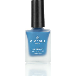                       Elenblu Cosmetics Limelight Matte Chrome Nail Polish (Blue Gummy Bear) Quick-drying, Long-Lasting Nail Paint For Women                                              