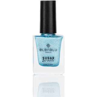                       Elenblu Cosmetics Limelight Matte Chrome Nail Polish (Cool Blue Magic) Quick-drying, Long-Lasting Nail Paint For Women                                              