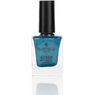                       Elenblu Cosmetics Limelight Matte Chrome Nail Polish (Blue Bubbles) Quick-drying, Long-Lasting Nail Paint For Women                                              
