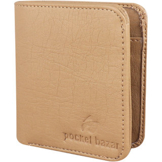                       pocket bazar  Men Casual Beige Artificial Leather Wallet  (7 Card Slots)                                              