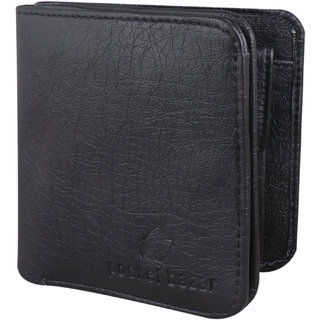                       pocket bazar  Men Casual Black Artificial Leather Wallet  (7 Card Slots)                                              