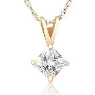                       American Diamond  original & lab certified Gold Plated Pendant for astrological purpose by Jaipur Gemstone                                              