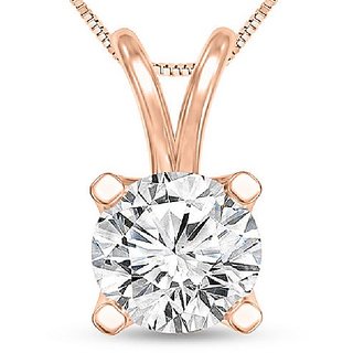                       American Diamond original & lab certified Gold Plated Pendant for girls by Jaipur Gemstone                                              