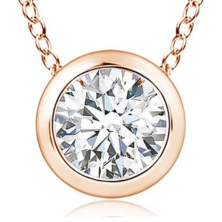                       Natural American Diamond  Unheated Lab Certified pure Gold Plated Pendant by Jaipur Gemstone                                              