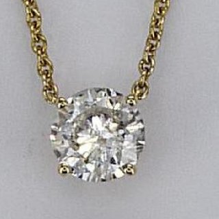                       Gold Plated Original American Diamond Pendant Lab Certified  by Jaipur Gemstone                                              