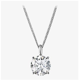 Natural American Diamond Sterling Silver Pendant by Jaipur Gemstone Natural American Diamond Sterling Silver Pendant by Jaipur Gemstone