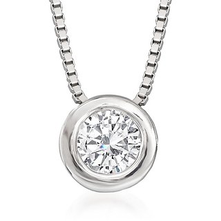                       Sterling Silver American Diamond Pendant by Jaipur Gemstone                                              