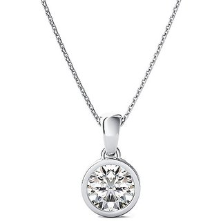 Lab Certified Silver American Diamond Pendant for Women by Jaipur Gemstone Lab Certified Silver American Diamond Pendant for Women by Jaipur Gemstone