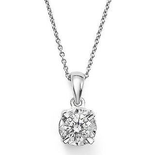 Lab Certified Original American Diamond  silver Pendant for Women by Jaipur Gemstone