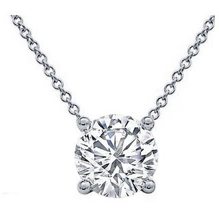                      American Diamond  pure Silver Pendant for Women by  Jaipur Gemstone                                              