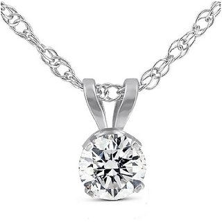                       Natural Lab Certified Original American Diamond  Silver Pendant for Women by Jaipur Gemstone                                              