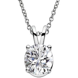                       Natural  Silver American Diamond Pendant for Women by Jaipur Gemstone                                              