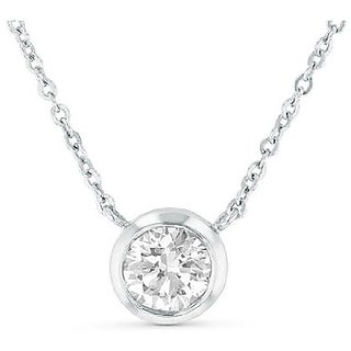                       Natural American Diamond Silver Pendant by Jaipur Gemstone                                              