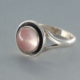                       rose quartz  original & lab certified 5 ratti silver Ring for astrological purpose by JAIPUR GEMSTONE                                              