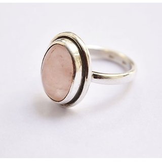 Ring 5 ratti Natural  rose quartz stone Silver Ringby JAIPUR GEMSTONE for unisex
