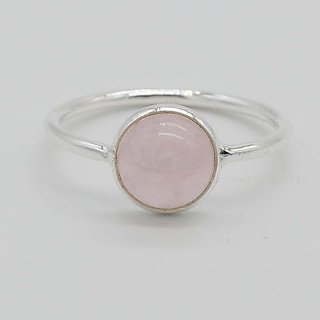                       5 carat Natural Silver rose quartz  Ring for unisex by JAIPUR GEMSTONE                                              