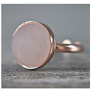                       Original Created Certified rose quartz Stone 5 Ratti Adjustable gold plated Ring for Men  Womenby JAIPUR GEMSTONE                                              