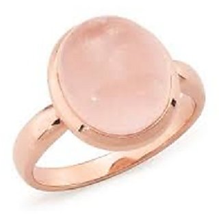                       rose quartz Ring 5 Carat natural and Gemstone gold plated Ring by JAIPUR GEMSTONE                                              