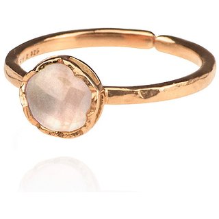                       5.25 Carat rose quartz Gold plated  Ring by JAIPUR GEMSTONE                                              