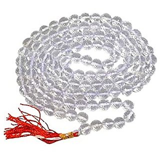 Jaipur Gemstone - Stone Sphatik Beaded String Mala for Unisex Jaipur Gemstone - Stone Sphatik Beaded String Mala for Unisex