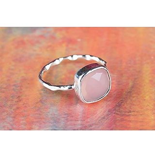                       5.5 RATTI Silver rose quartz Ring by JAIPUR GEMSTONE                                              