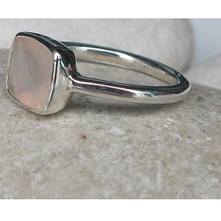                       Sterling Silver rose quartz Ring 5.5 ratti ring by JAIPUR GEMSTONE                                              