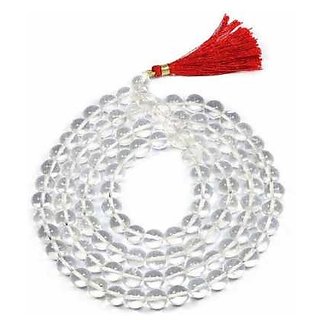                       Designer Sphatik Stone Beads Single Line Mala  for Women & Menby Jaipur Gemstone                                              