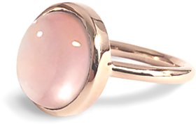 Unheated 6 Carat  rose quartz Gold plated Ring 100% Original & Certified Stone by JAIPUR GEMSTONE