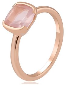 6 Carat A+ Quality rose quartz Gemstone Gold plated  Ring by JAIPUR GEMSTONE