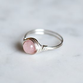 6.25 Ratti Lab Certified Stone 100% Original rose quartz  Silver Ring for unisex by JAIPUR GEMSTONE