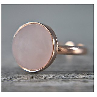                       Original Created Certified rose quartz Stone 5.5 Ratti Adjustable gold plated Ring for Men & Womenby JAIPUR GEMSTONE                                              