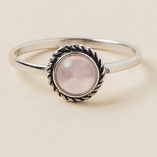                       Natural 6 Carat IGI Lab Certified rose quartz Silver Ring by JAIPUR GEMSTONE                                              