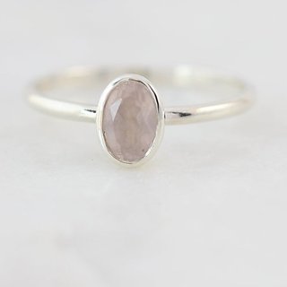                       100% Original rose quartz 6 Ratti Natural rose quartz /Silver Ring by JAIPUR GEMSTONE                                              