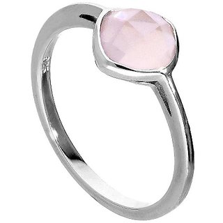                       rose quartz  Ring 6.25 Ratti 100% Original Silver ring by JAIPUR GEMSTONE                                              