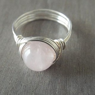                       6.25 ratti stone pure rose quartz Silver Ring for unisex by JAIPUR GEMSTONE                                              