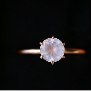                       rose quartz Gold Plated Ring 7 ratti by JAIPUR GEMSTONE                                              