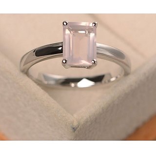                       Natural rose quartz  6.5 Carat silver Ring  by JAIPUR GEMSTONE                                              