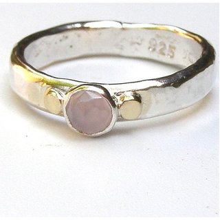                       Silver rose quartz  Stone Ring 7.25 carat by JAIPUR GEMSTONE                                              