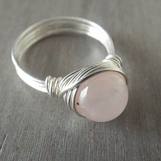                       6.5 RATTI Silver ring rose quartz Ring for unisex by JAIPUR GEMSTONE                                              