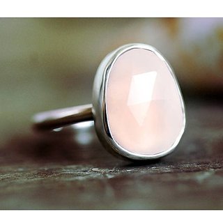                       6.5 RATTI silver  rose quartz  Ring by JAIPUR GEMSTONE                                              