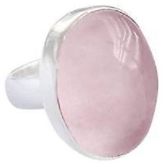                       7.25 Carat Lab Certified Silver rose quartz Ringfor unisex by JAIPUR GEMSTONE                                              