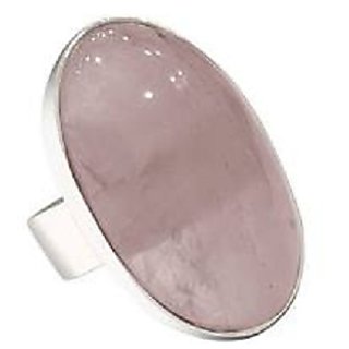                       rose quartz Stone Silver Ring 6.5 carat by JAIPUR GEMSTONE                                              