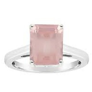                       6.5 Carat Classic rose quartz silver Ring by JAIPUR GEMSTONE                                              
